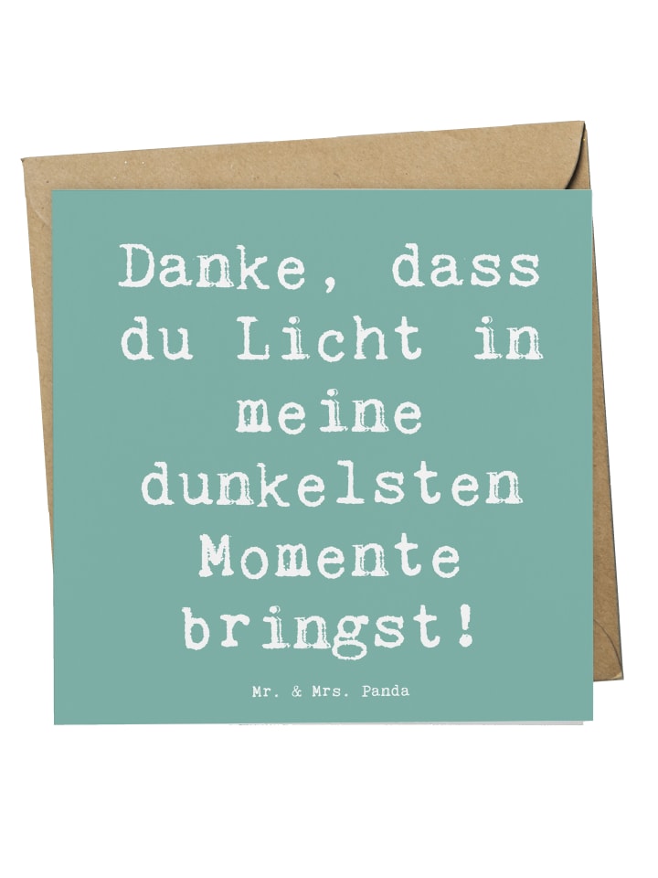 Grußkarte Spruch Herztherapeut Licht mit Spruch in Meeresbrise
