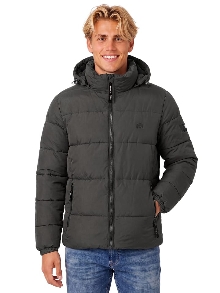 Winterjacke Arctic Seven Herren Winter Steppjacke AS421 in Dunkelgrau