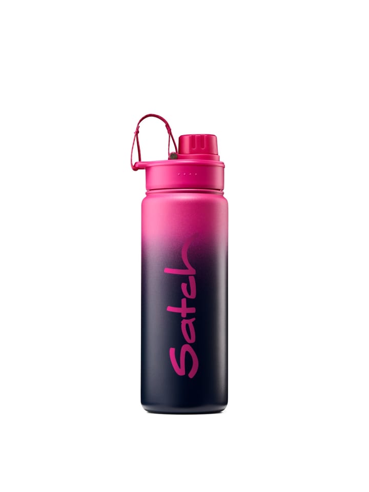 Edelstahl Trinkflasche 0,5 l Pink Graffiti in pink/schwarz