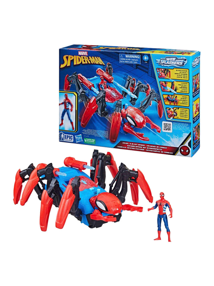 Spielfigur Marvel Spider-Man - Crawl N Blast Spider in rot