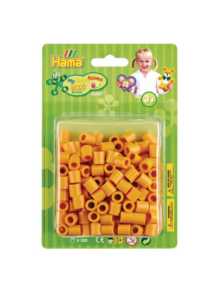 Blister mit 250 Maxi-Bügelperlen teddybärbraun - ab 3 Jahren