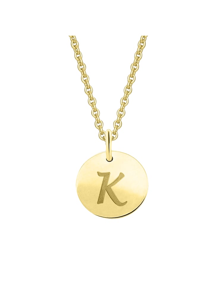 Buchstabe K Buchstaben Anhänger aus 333 Gelbgold Ø 11,0 mm in gold