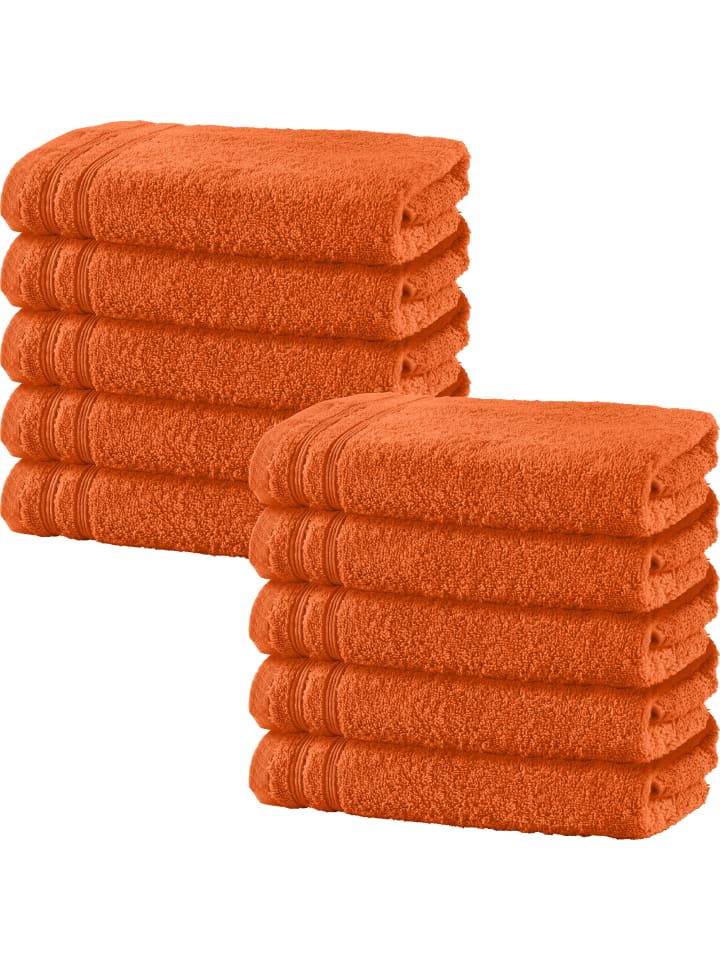 Handtuch 10er-Pack Heidelberg in orange