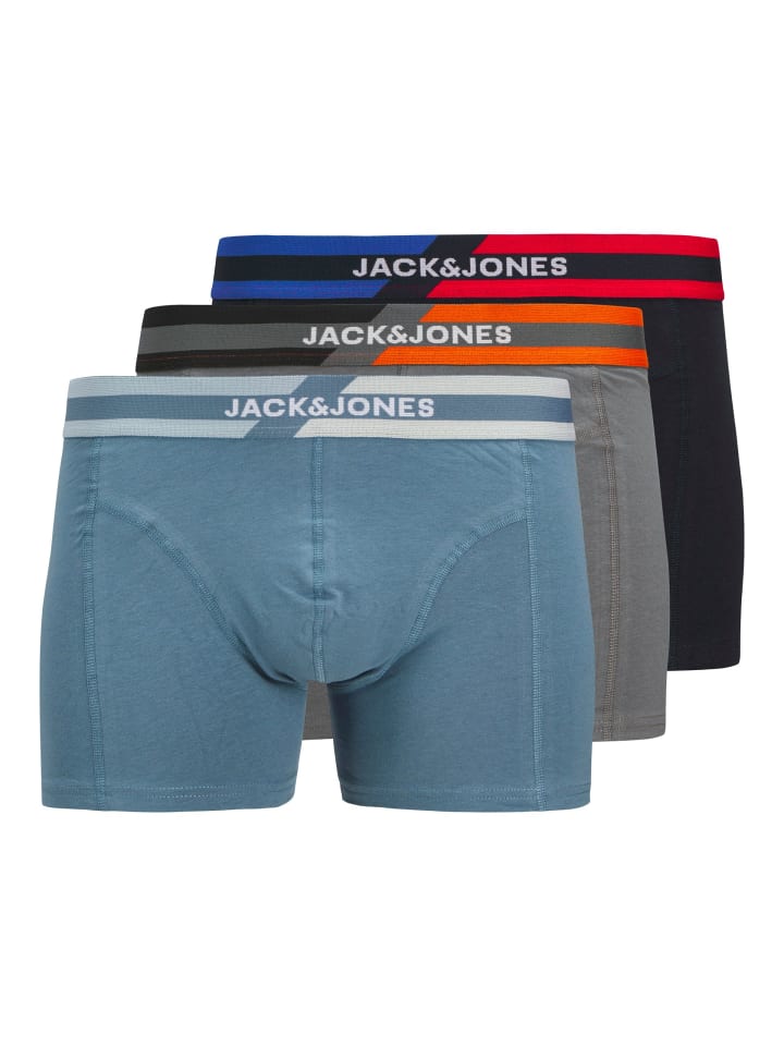 3er Pack Boxershorts JACSTEVE SOLID TRUNKS 3 PACK JNR SN in oceanview