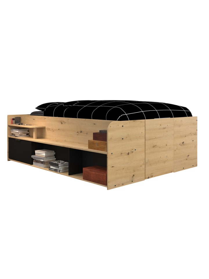 HOCHBETT Parisot Travel 140x200 Holznachbildung Artisan Eiche/Schwarz