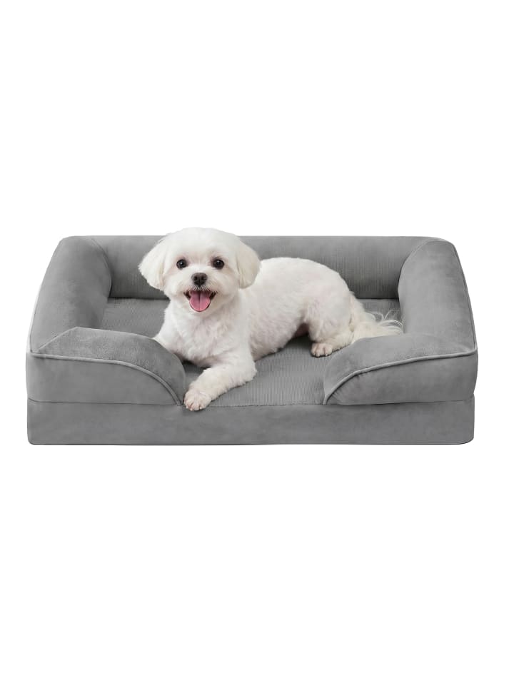 Hundebett Blomfy in Hellgrau - (B)76 x (H)16 x (T)51 cm