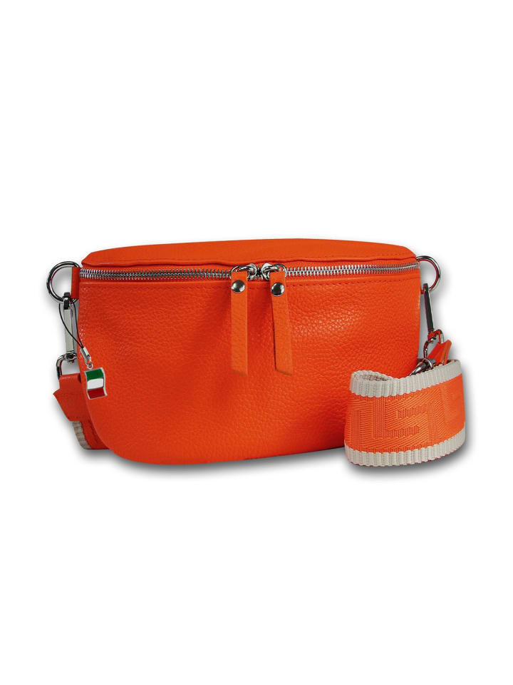 Leder Gürteltasche Florence Tasche orange, mehrfarbig ca. 25cm
