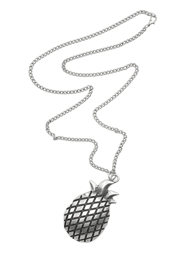 Lange Kette " Pineapple " in altsilber