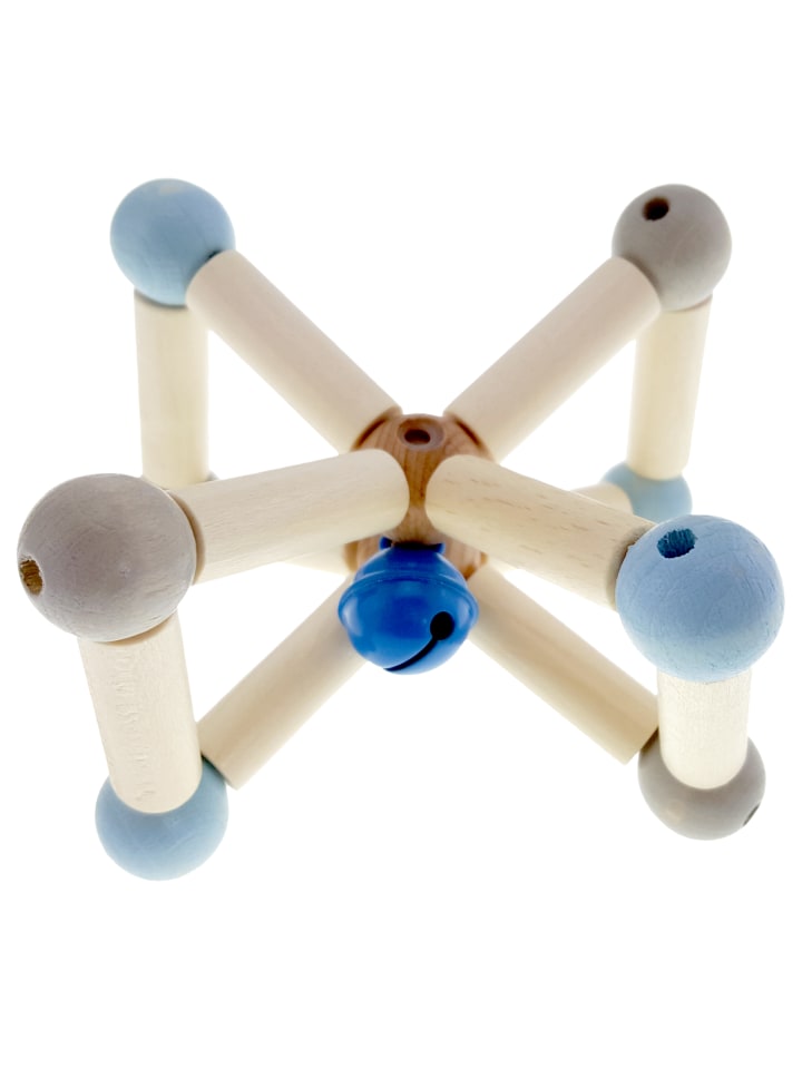 Rassel "Twist" in Blau - Natur