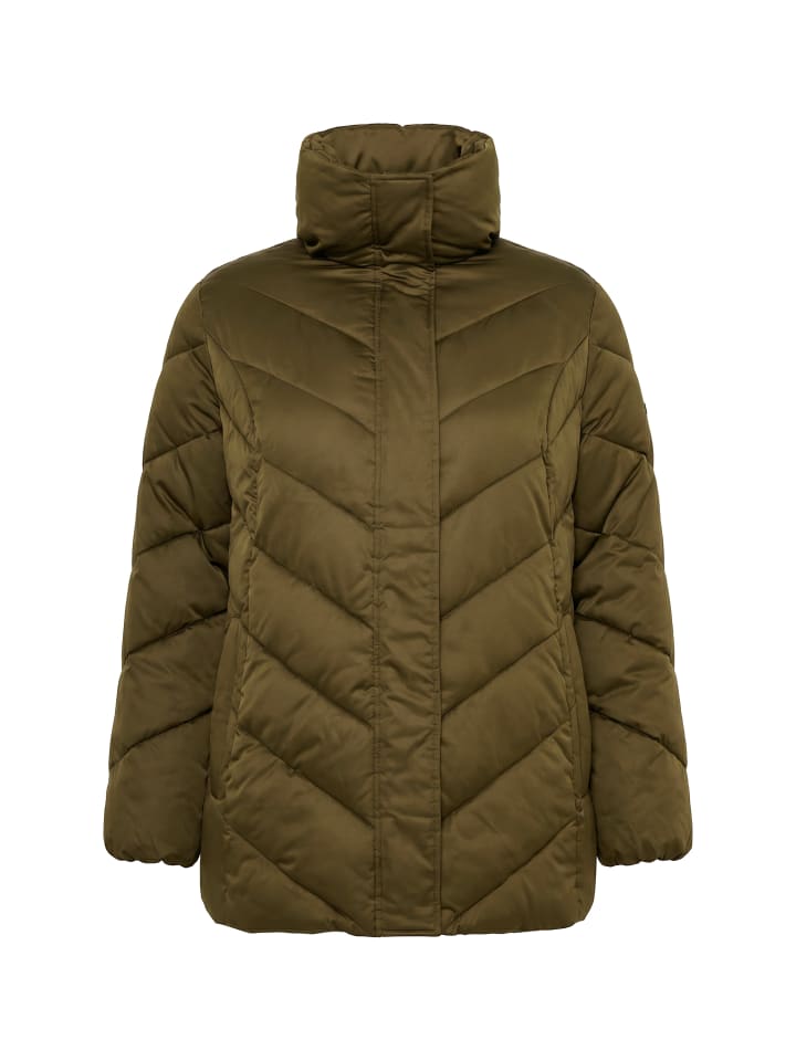 Steppjacke in dunkles oliv