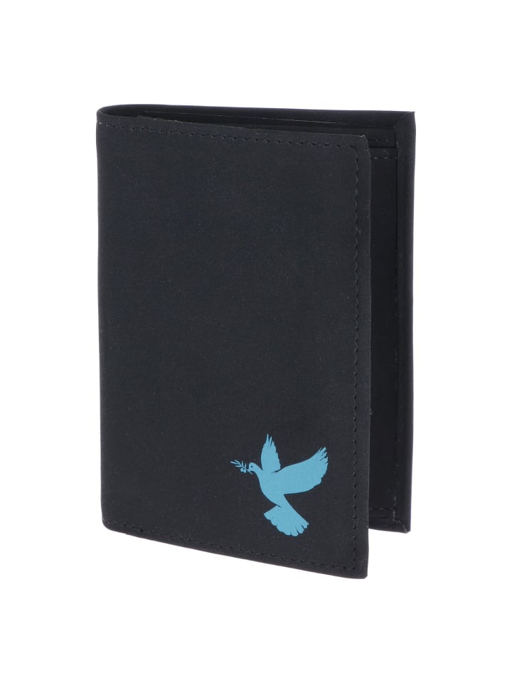 New Cryptan Geldbörse RFID Schutz 10 cm schwarz-freedom pigeon cyan