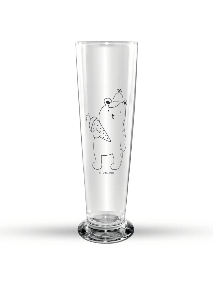 Bierglas Bär Schultüte ohne Spruch in Transparent