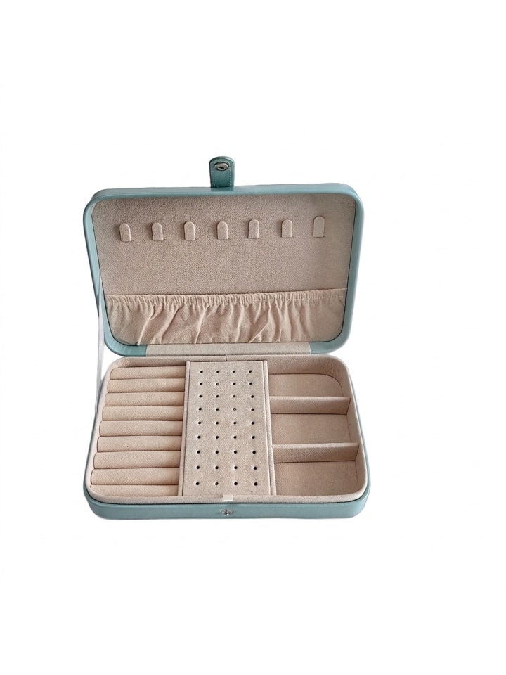 Schmuckkästchen in Türkis - (B)21 x (H)4,5 x (T)14,5 cm