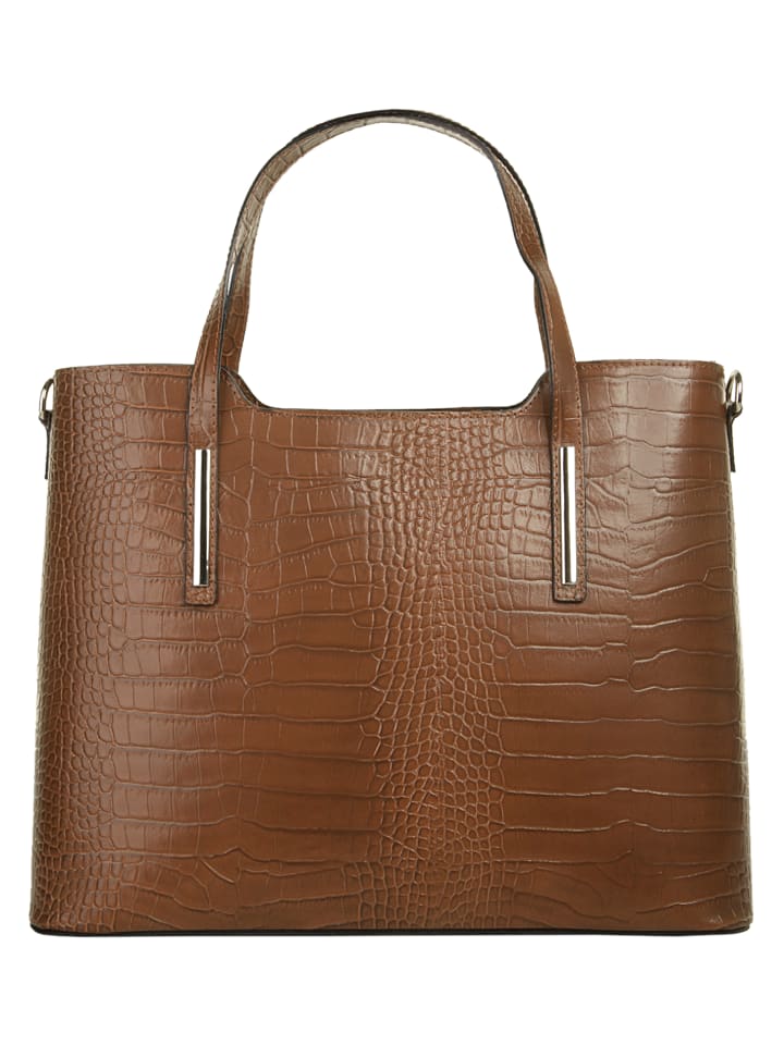 Handtasche echt Leder in cognac