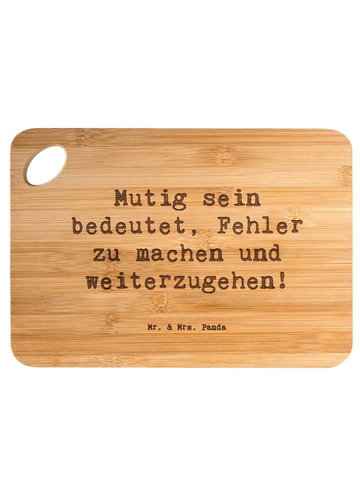 Frühstücksbrett Spruch Fehler machen Lernen mit... in Braun