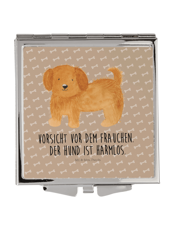 Kosmetikspiegel Hund Flauschig mit Spruch in Hundeglück