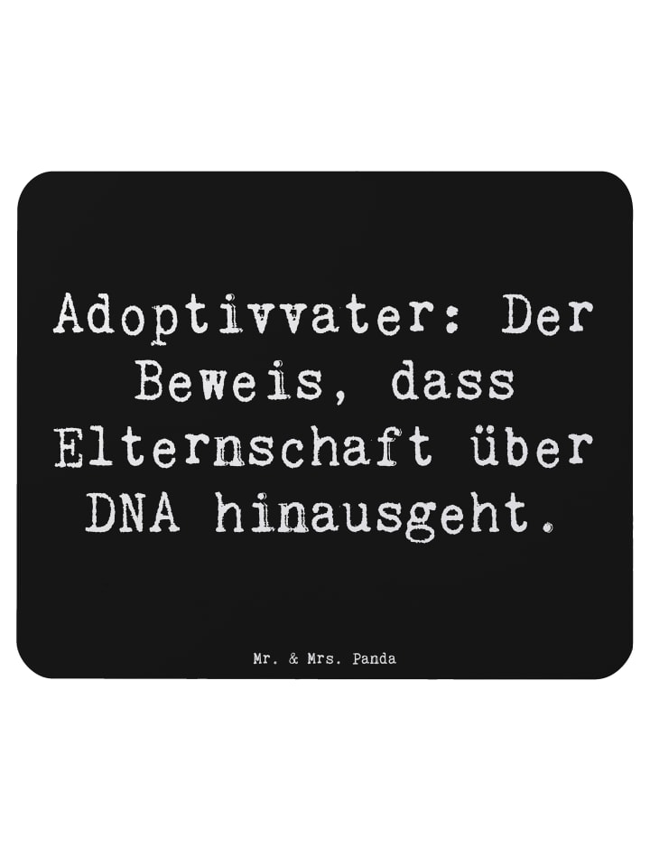 Mauspad Adoptivvater Liebe mit Spruch in Schwarz