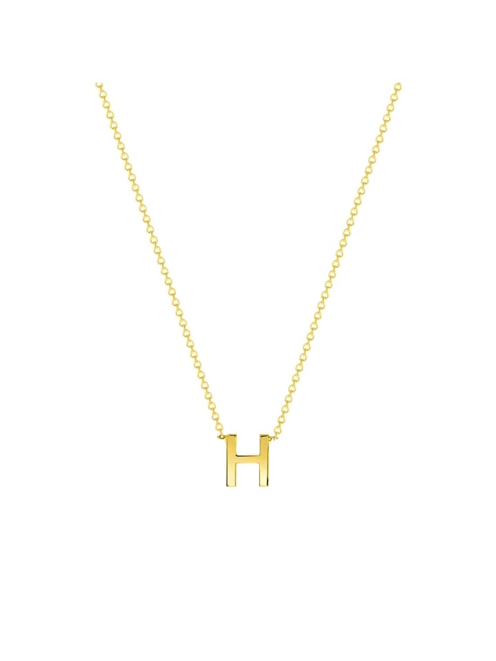 375 Gold Halskette "Buchstabe H" Buchstabe