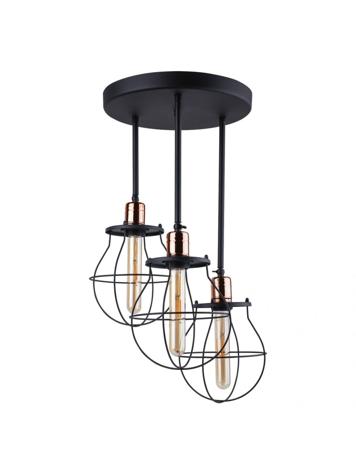 Deckenlampe (B)35 x (L)35 x (H)62 cm in Schwarz Kupfer