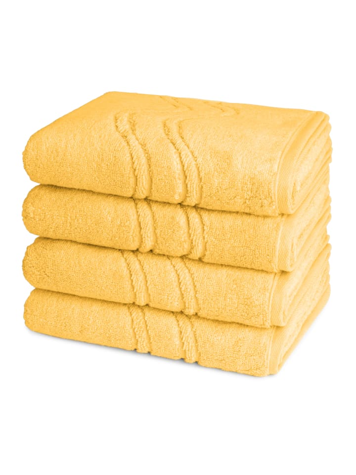 4 X Handtuch im Set Cashmere feeling in Ginster