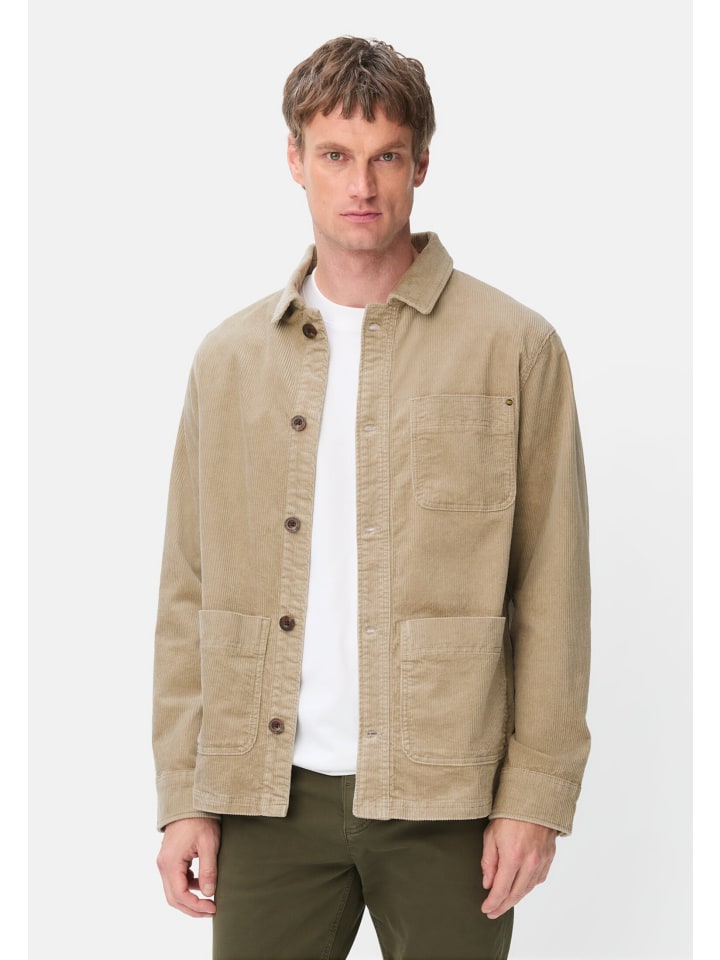 Workwear Overshirt aus Cord in Beige