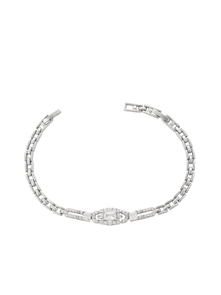 Women Chain Link Bracelet in Silver