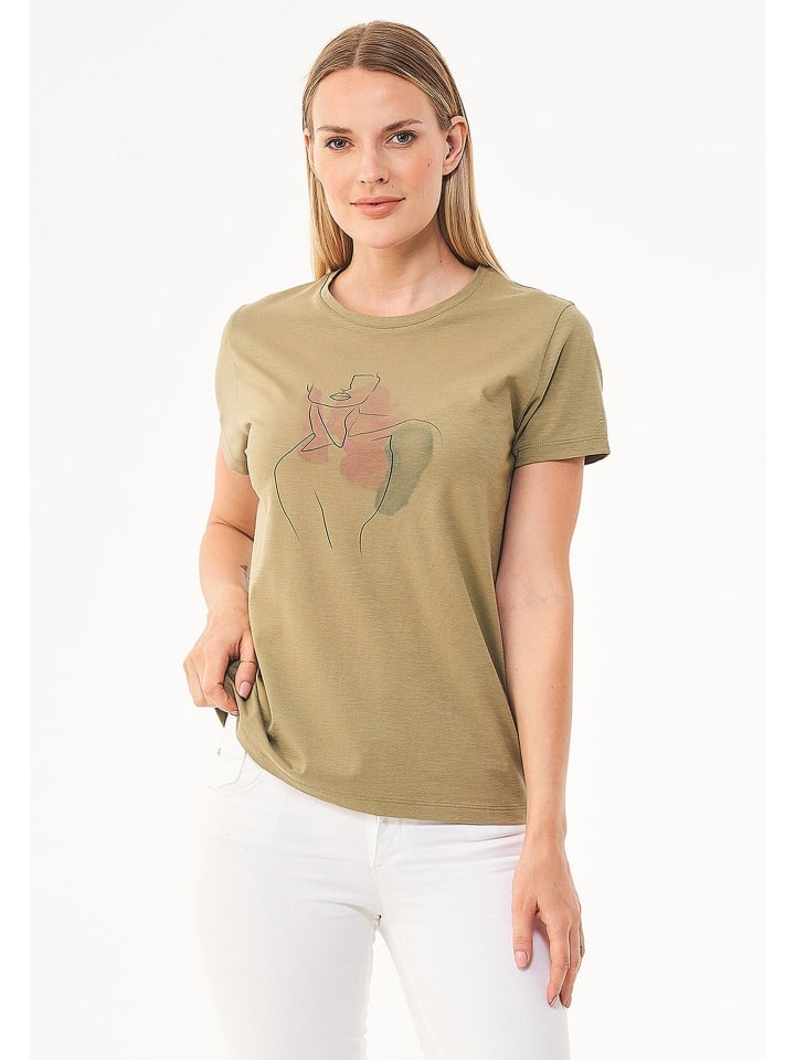 T-Shirt "WOR13312" in Oliv