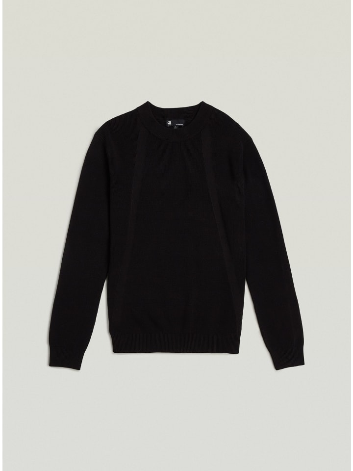 Structure Knit Pullover dk black