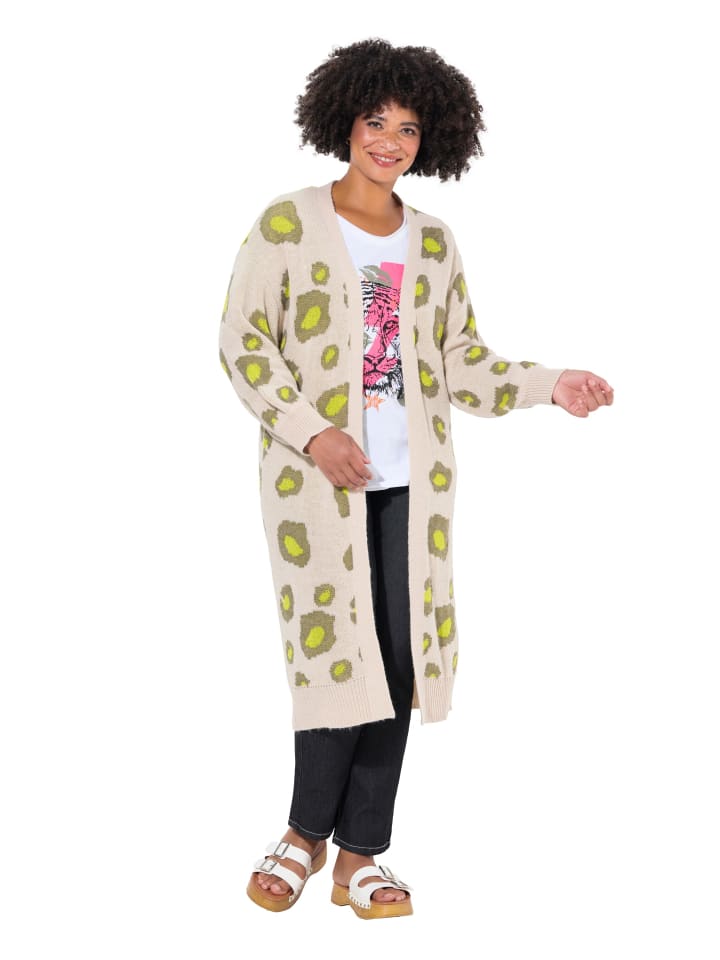 Strickjacke in schilfgrün