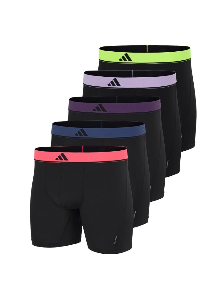 Boxershort 5er Pack in Schwarz/Lila/Gelb