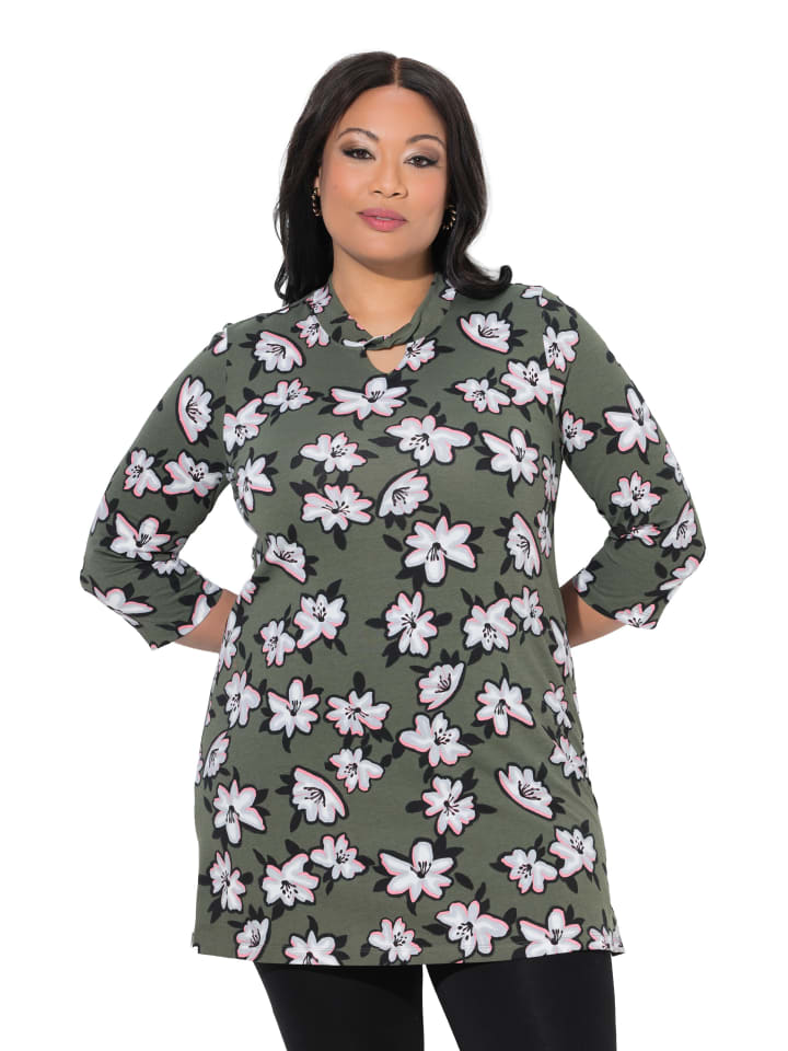 Longshirt in olivgrau