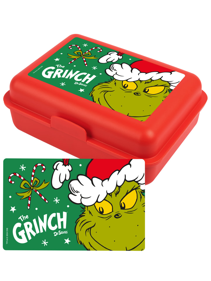 The Grinch Brotdose Lunchbox mit Trennwand in rot