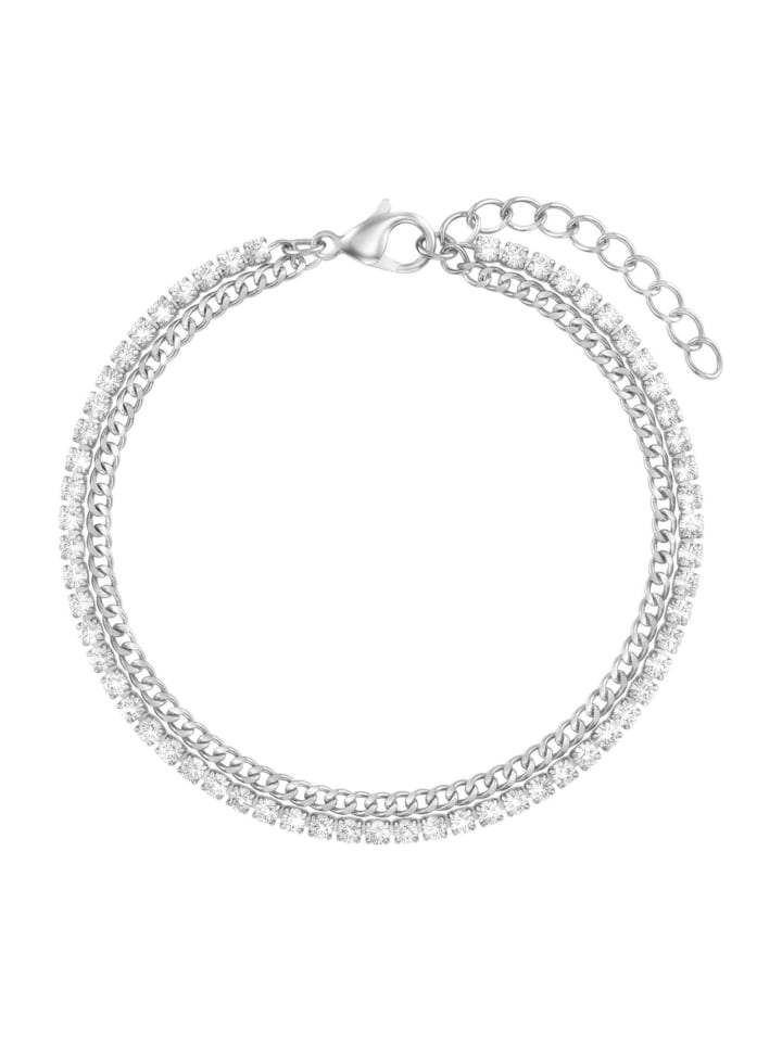 Armband Edelstahl, IP gold in silber