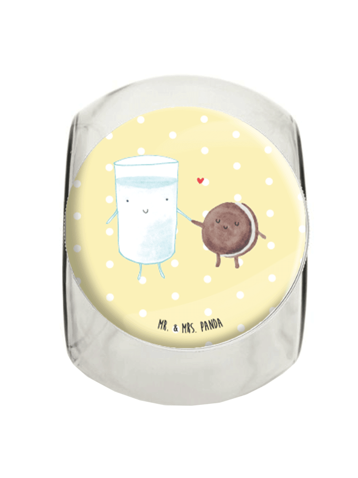 Bonbonglas Milch Keks ohne Spruch in Gelb Pastell