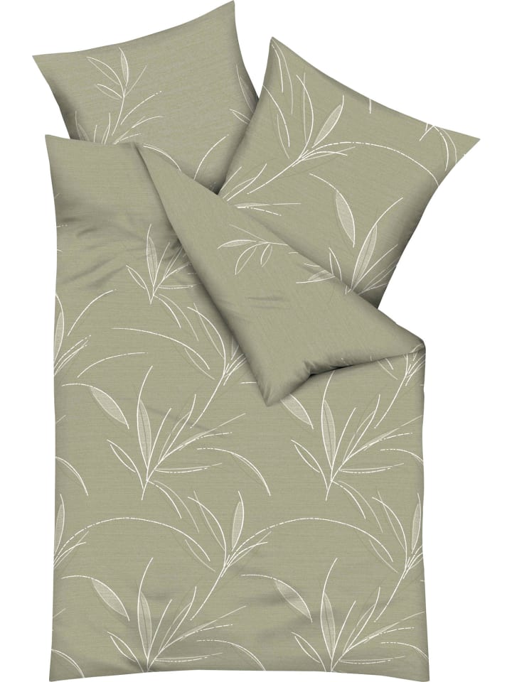 Mako-Satin Bettwäsche in grün