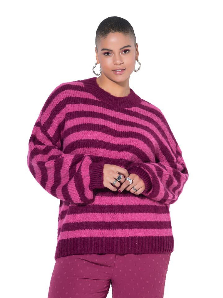 Pullover in aubergine