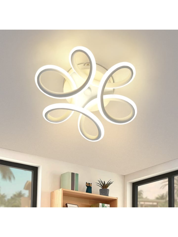 Led Deckenleuchte in Weiß 26W Modern 3000K Warmweiß Kreatives L 26cm