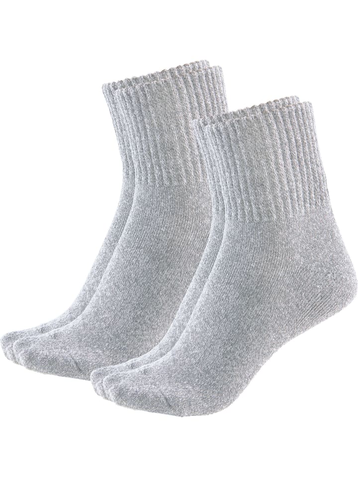 Frottee, Thermo Thermo-Socken 2 Paar in silber meliert