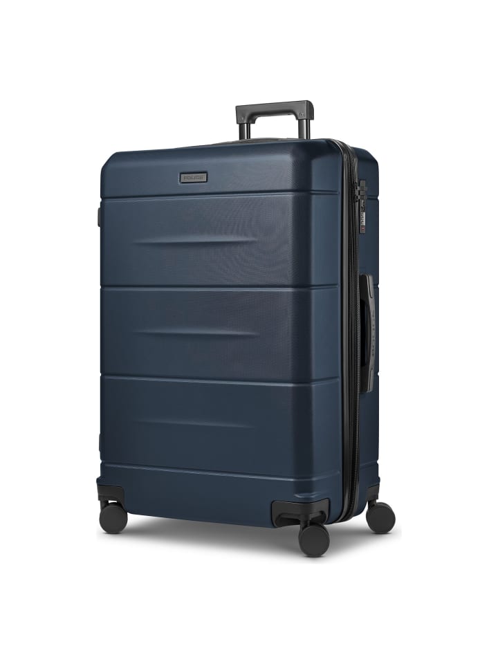 London 4 Rollen Trolley 74 cm mit Dehnfalte dark navy