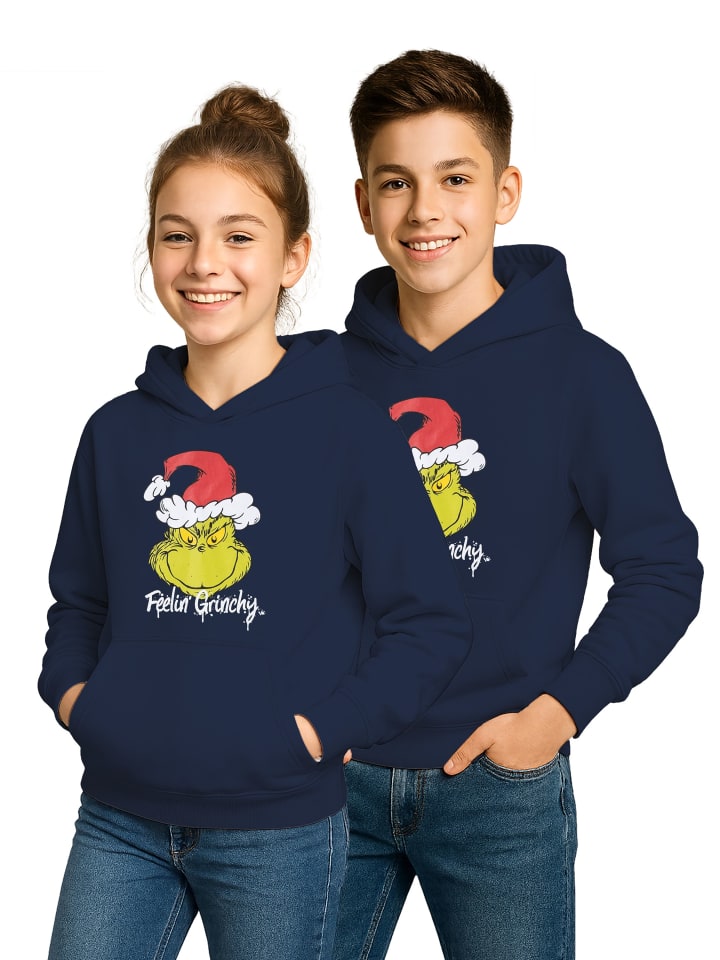 The Grinch Hoodie Kapuzenpullover Sweatshirt Pullover mit Kapuze in blau