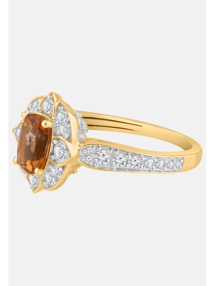 Ring aus 375 Gelbgold mit Diamant