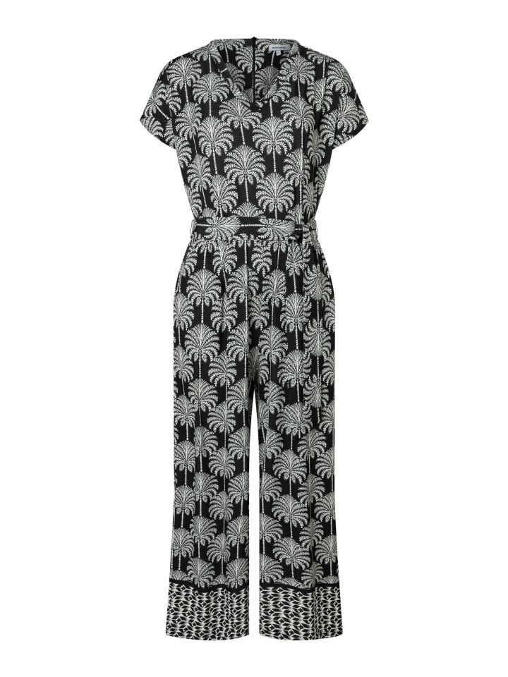 unkomplizierter Jumpsuit, Print in palm print