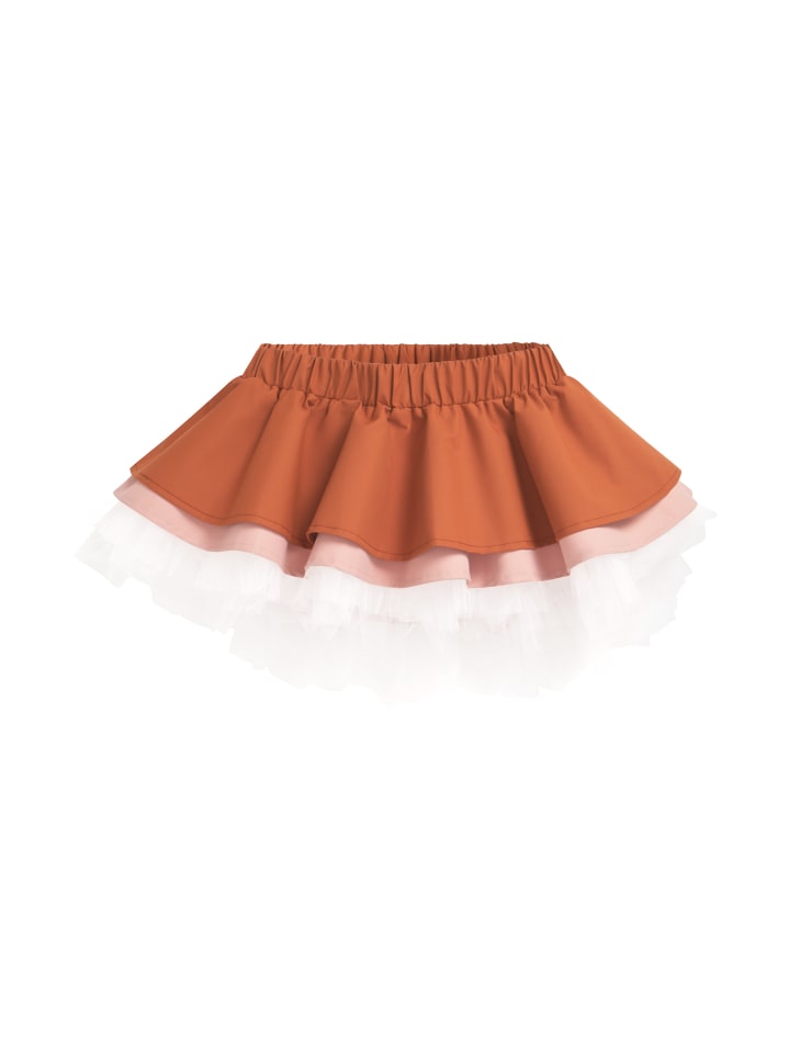 Minirock SQUIRDO TUTU in leather brown mellow rose