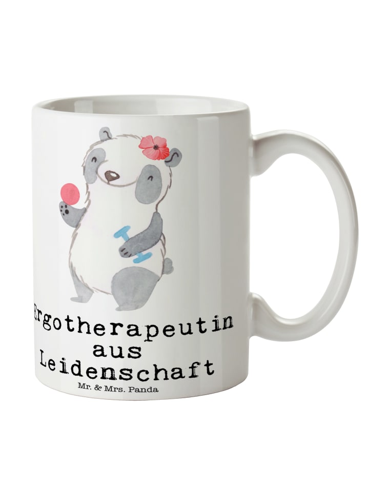 Tasse Ergotherapeutin Leidenschaft mit Spruch in Weiß