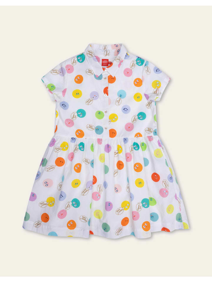 Dots Kleid in Weiß