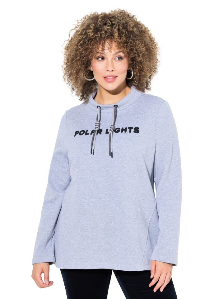 Sweatshirt in hellgrau mélange