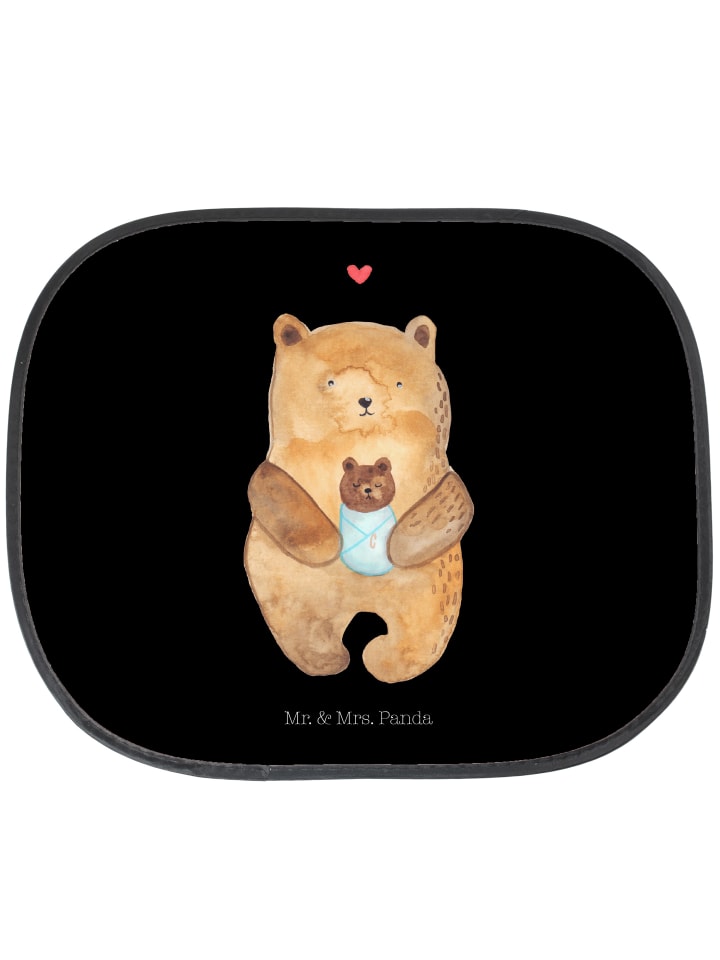 Sonnenblende Bär Baby ohne Spruch in Schwarz