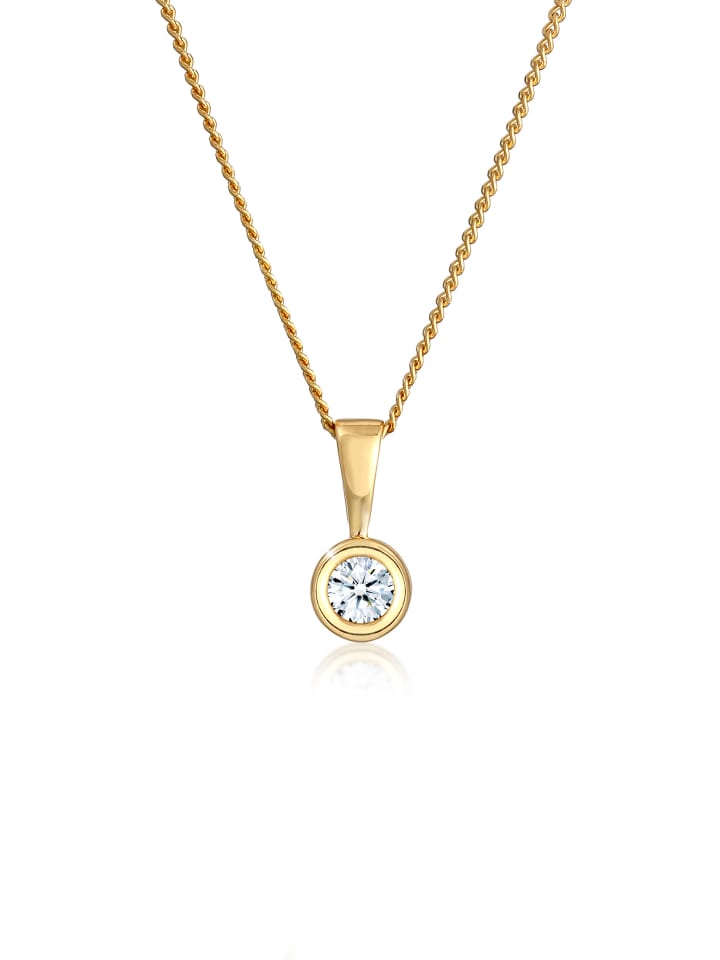 Halskette 585 Gelbgold in Weiß