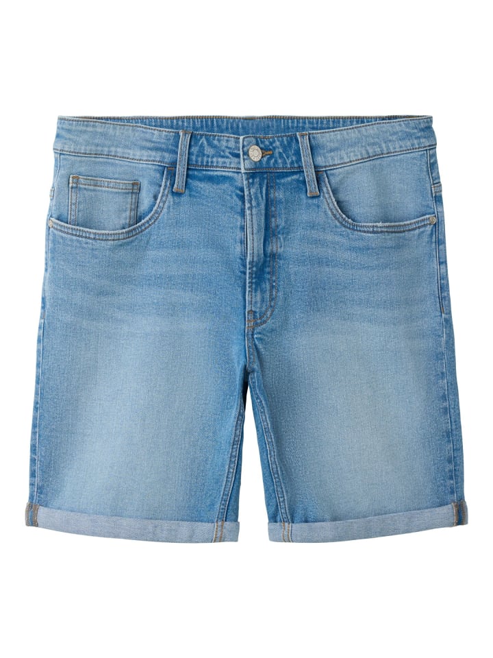 Jeansshorts in Medium Blue Denim
