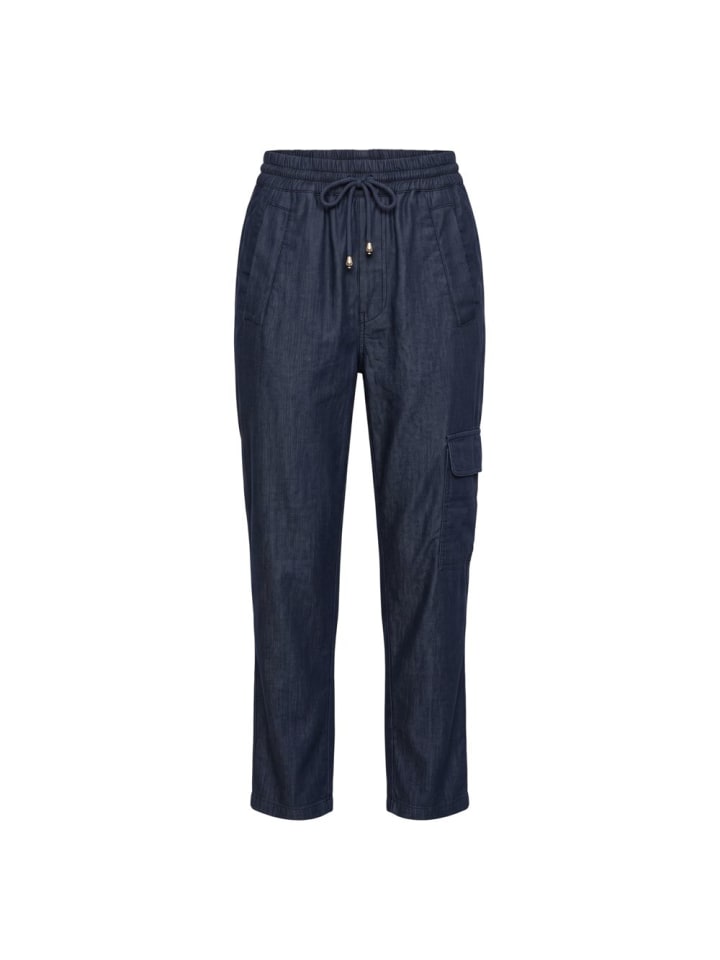 Blau Baumwolle Damen Hose